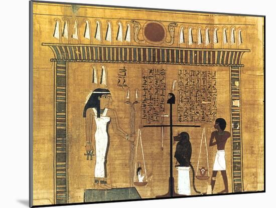 Funerary Papyrus, Ancient Egyptian, 18th Dynasty, 1550-1293 BC-null-Mounted Giclee Print