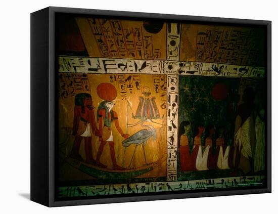 Funerary Scene from Tomb of Sennedjem, Deir el Medina, near Luxor, Egypt-Kenneth Garrett-Framed Premier Image Canvas