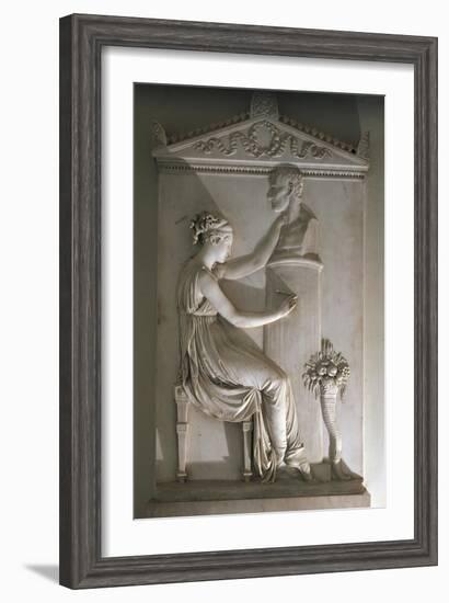 Funerary Stele of Ottavio Trento-Antonio Canova-Framed Giclee Print