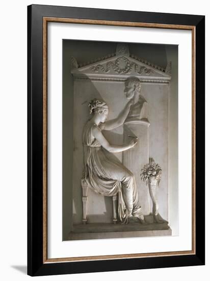 Funerary Stele of Ottavio Trento-Antonio Canova-Framed Giclee Print