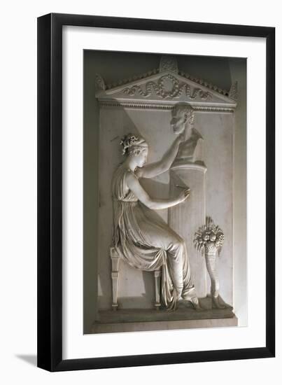 Funerary Stele of Ottavio Trento-Antonio Canova-Framed Giclee Print