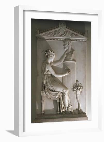 Funerary Stele of Ottavio Trento-Antonio Canova-Framed Giclee Print