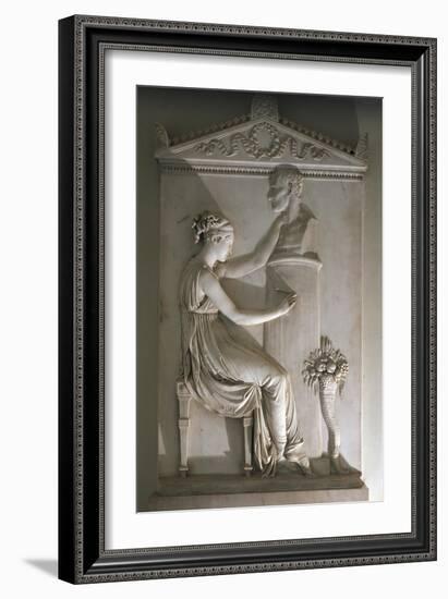 Funerary Stele of Ottavio Trento-Antonio Canova-Framed Giclee Print