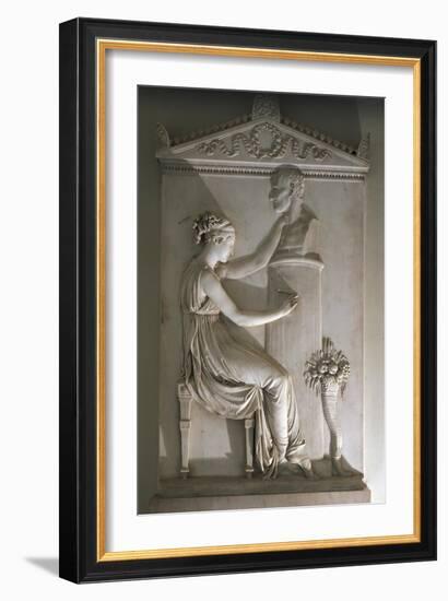 Funerary Stele of Ottavio Trento-Antonio Canova-Framed Giclee Print