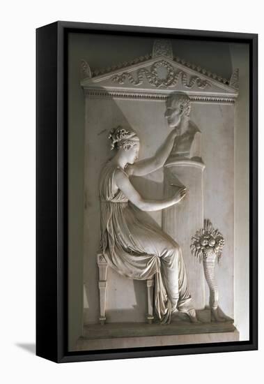 Funerary Stele of Ottavio Trento-Antonio Canova-Framed Premier Image Canvas