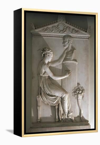 Funerary Stele of Ottavio Trento-Antonio Canova-Framed Premier Image Canvas