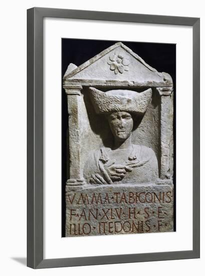 Funerary Stele of Umma in Pannonian Costume from Au Am Leithaberg, Austria-null-Framed Giclee Print