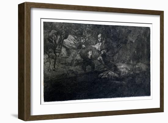 Funereal Riddle, 1819-1823-Francisco de Goya-Framed Giclee Print