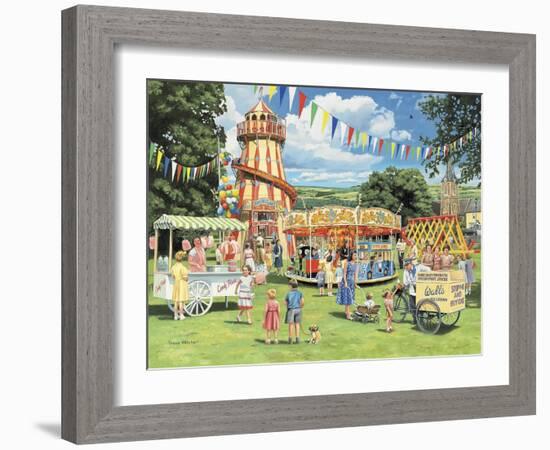 Funfair on the Green-Trevor Mitchell-Framed Giclee Print