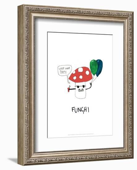 Funghi - Tom Cronin Doodles Cartoon Print-Tom Cronin-Framed Giclee Print