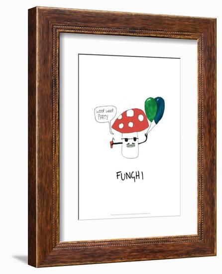 Funghi - Tom Cronin Doodles Cartoon Print-Tom Cronin-Framed Giclee Print