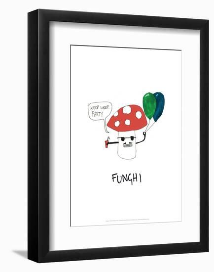 Funghi - Tom Cronin Doodles Cartoon Print-Tom Cronin-Framed Giclee Print