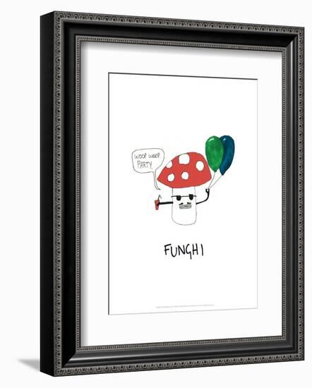 Funghi - Tom Cronin Doodles Cartoon Print-Tom Cronin-Framed Giclee Print