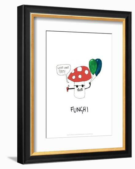 Funghi - Tom Cronin Doodles Cartoon Print-Tom Cronin-Framed Giclee Print