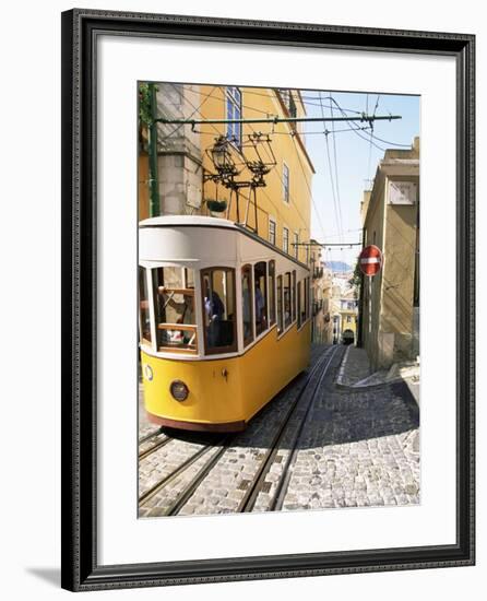 Funicular at Elevador Da Bica, Lisbon, Portugal-Yadid Levy-Framed Photographic Print