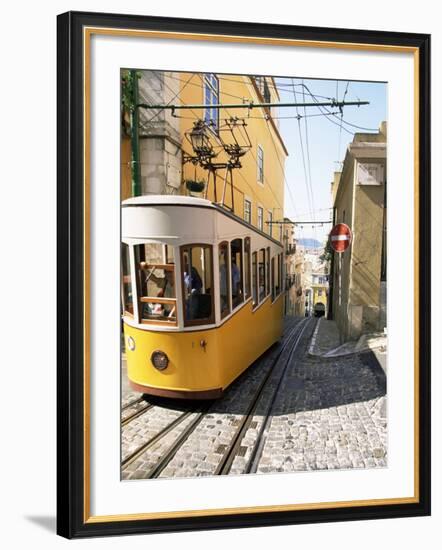 Funicular at Elevador Da Bica, Lisbon, Portugal-Yadid Levy-Framed Photographic Print