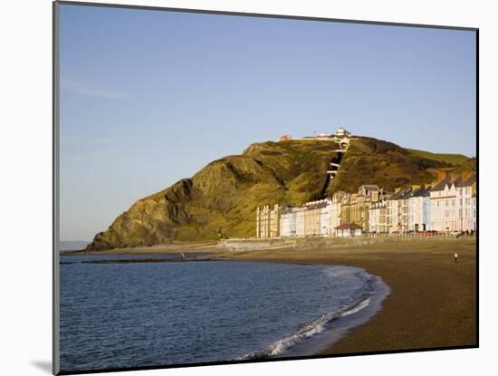 Funicular Cliff Railway on Constitution Hill in Winter Light, Aberystwyth, Wales, UK-Pearl Bucknall-Mounted Photographic Print