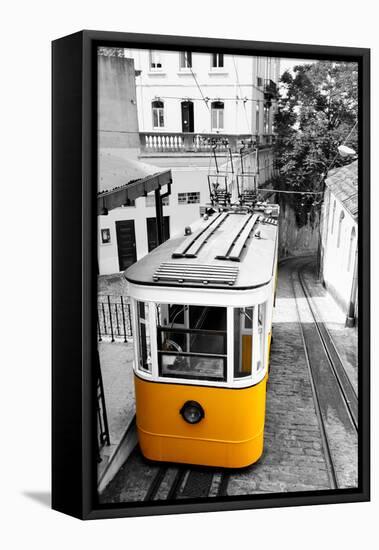 Funicular (Elevador Do Lavra) in Lisbon, Portugal-Zoom-zoom-Framed Premier Image Canvas