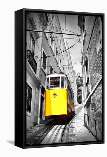 Funicular (Elevador Do Lavra) in Lisbon, Portugal-Zoom-zoom-Framed Premier Image Canvas