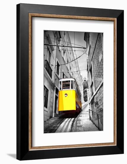 Funicular (Elevador Do Lavra) in Lisbon, Portugal-Zoom-zoom-Framed Photographic Print