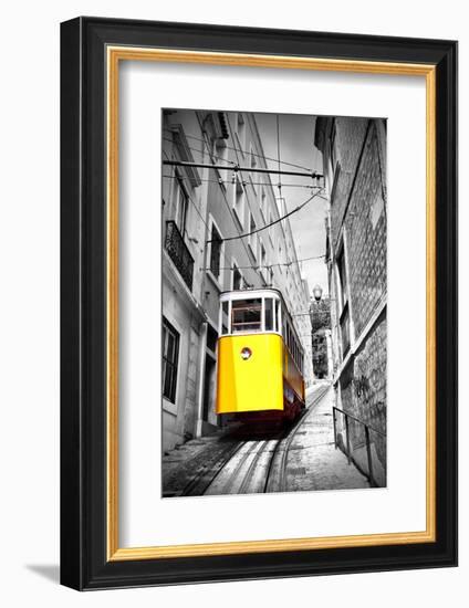 Funicular (Elevador Do Lavra) in Lisbon, Portugal-Zoom-zoom-Framed Photographic Print