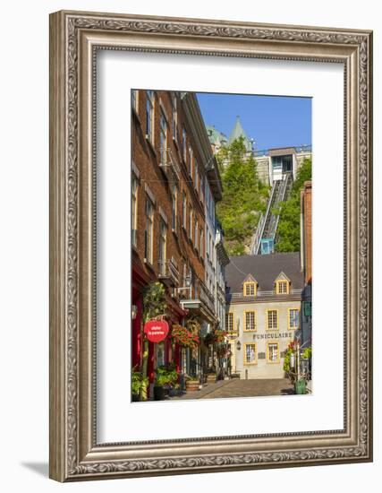 Funicular to Old Upper Town, Quebec City, Quebec, Canada.-Jamie & Judy Wild-Framed Photographic Print