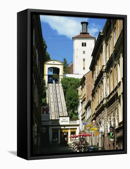 Funicular, Zagreb, Croatia, Europe-Ken Gillham-Framed Premier Image Canvas