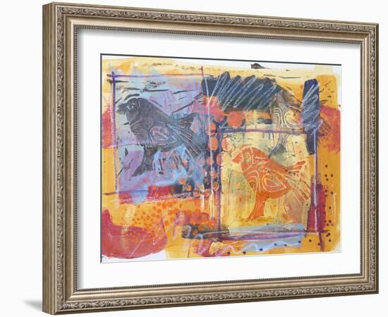 Funky Birds-Margaret Coxall-Framed Giclee Print