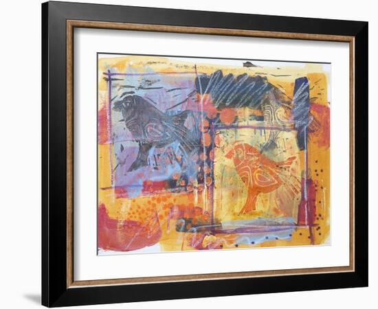 Funky Birds-Margaret Coxall-Framed Giclee Print