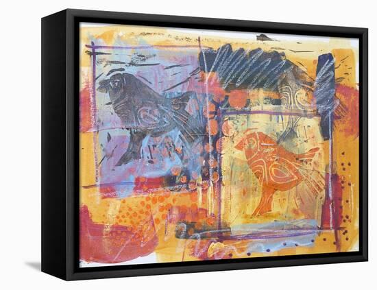 Funky Birds-Margaret Coxall-Framed Premier Image Canvas