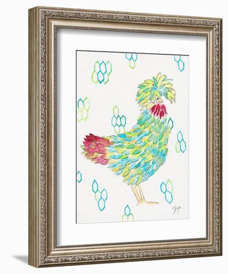 Funky Chicken 1-Beverly Dyer-Framed Art Print