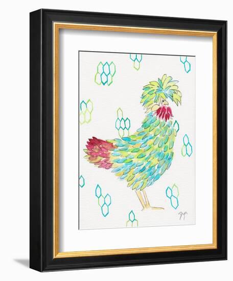 Funky Chicken 1-Beverly Dyer-Framed Art Print