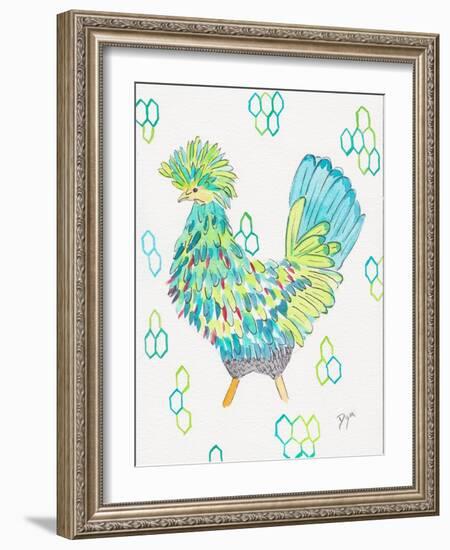 Funky Chicken 2-Beverly Dyer-Framed Art Print