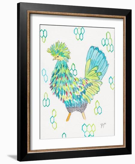 Funky Chicken 2-Beverly Dyer-Framed Art Print