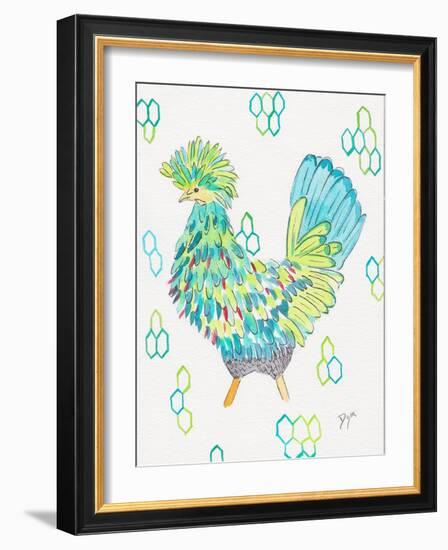 Funky Chicken 2-Beverly Dyer-Framed Art Print