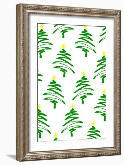 Funky Christmas Trees, 2017-Louisa Hereford-Framed Giclee Print