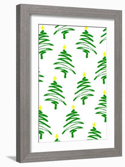 Funky Christmas Trees, 2017-Louisa Hereford-Framed Giclee Print