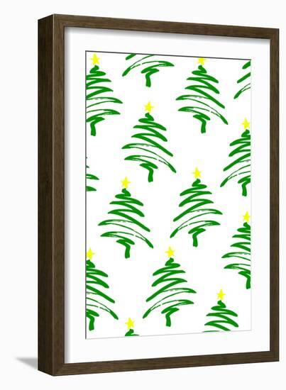 Funky Christmas Trees, 2017-Louisa Hereford-Framed Giclee Print