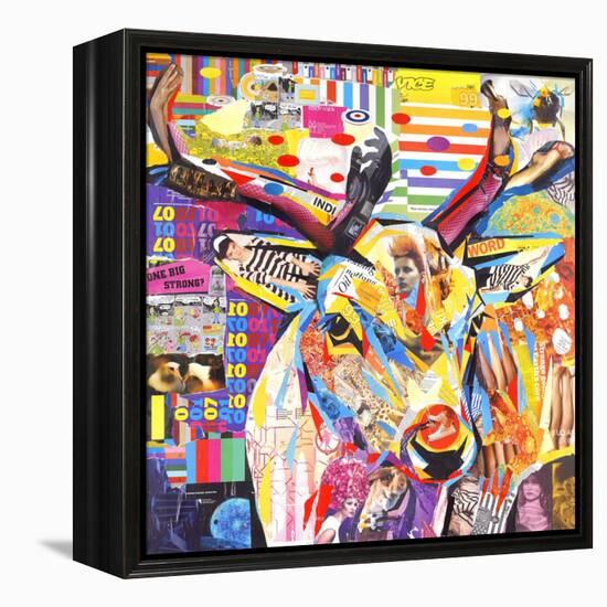 Funky Deer-James Grey-Framed Stretched Canvas