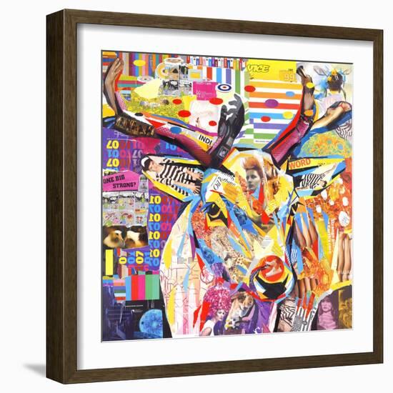 Funky Deer-James Grey-Framed Art Print