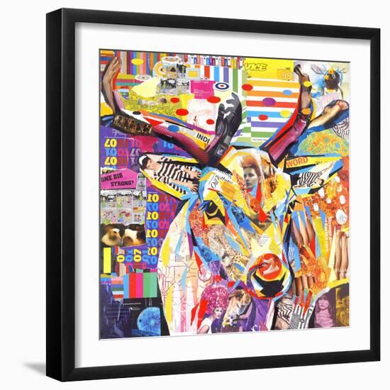 Funky Deer-James Grey-Framed Art Print