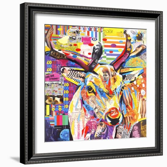 Funky Deer-James Grey-Framed Art Print