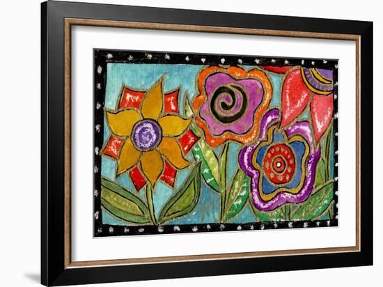 Funky Flower Garden-Wyanne-Framed Giclee Print