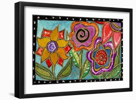 Funky Flower Garden-Wyanne-Framed Giclee Print