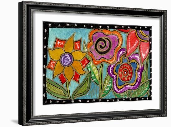 Funky Flower Garden-Wyanne-Framed Giclee Print