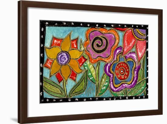 Funky Flower Garden-Wyanne-Framed Giclee Print