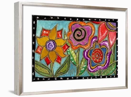 Funky Flower Garden-Wyanne-Framed Giclee Print