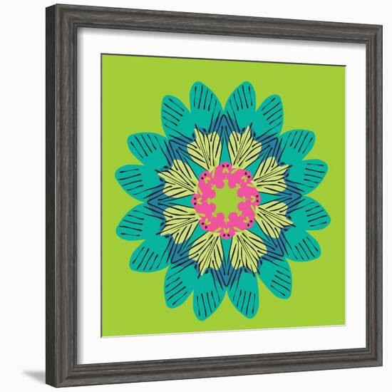 Funky Frida Flower-Belen Mena-Framed Giclee Print