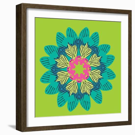 Funky Frida Flower-Belen Mena-Framed Giclee Print