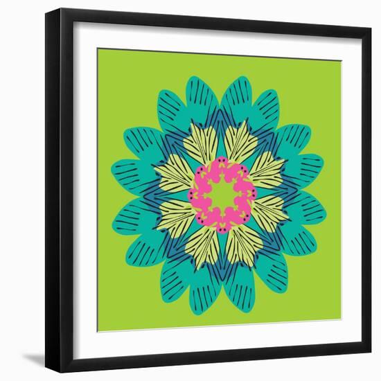 Funky Frida Flower-Belen Mena-Framed Giclee Print